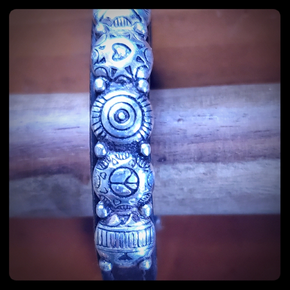 Leather boho bracelet
